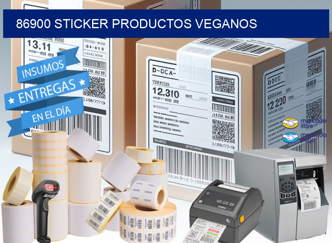 86900 STICKER PRODUCTOS VEGANOS