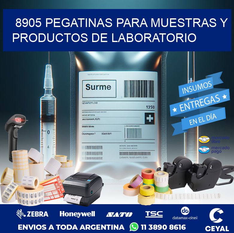8905 PEGATINAS PARA MUESTRAS Y PRODUCTOS DE LABORATORIO
