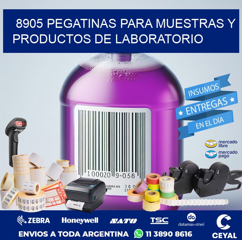 8905 PEGATINAS PARA MUESTRAS Y PRODUCTOS DE LABORATORIO