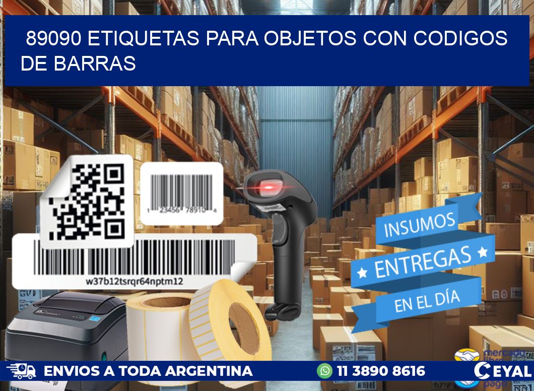 89090 etiquetas para objetos con codigos de barras
