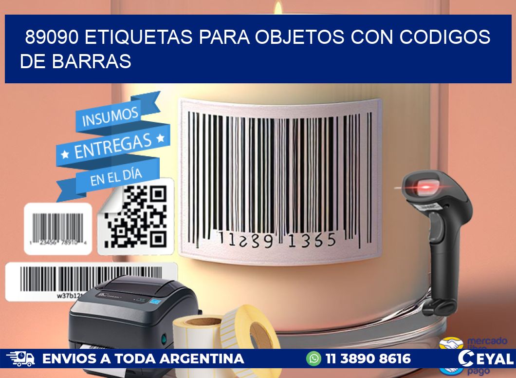 89090 etiquetas para objetos con codigos de barras