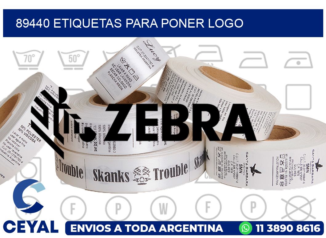 89440 ETIQUETAS PARA PONER LOGO