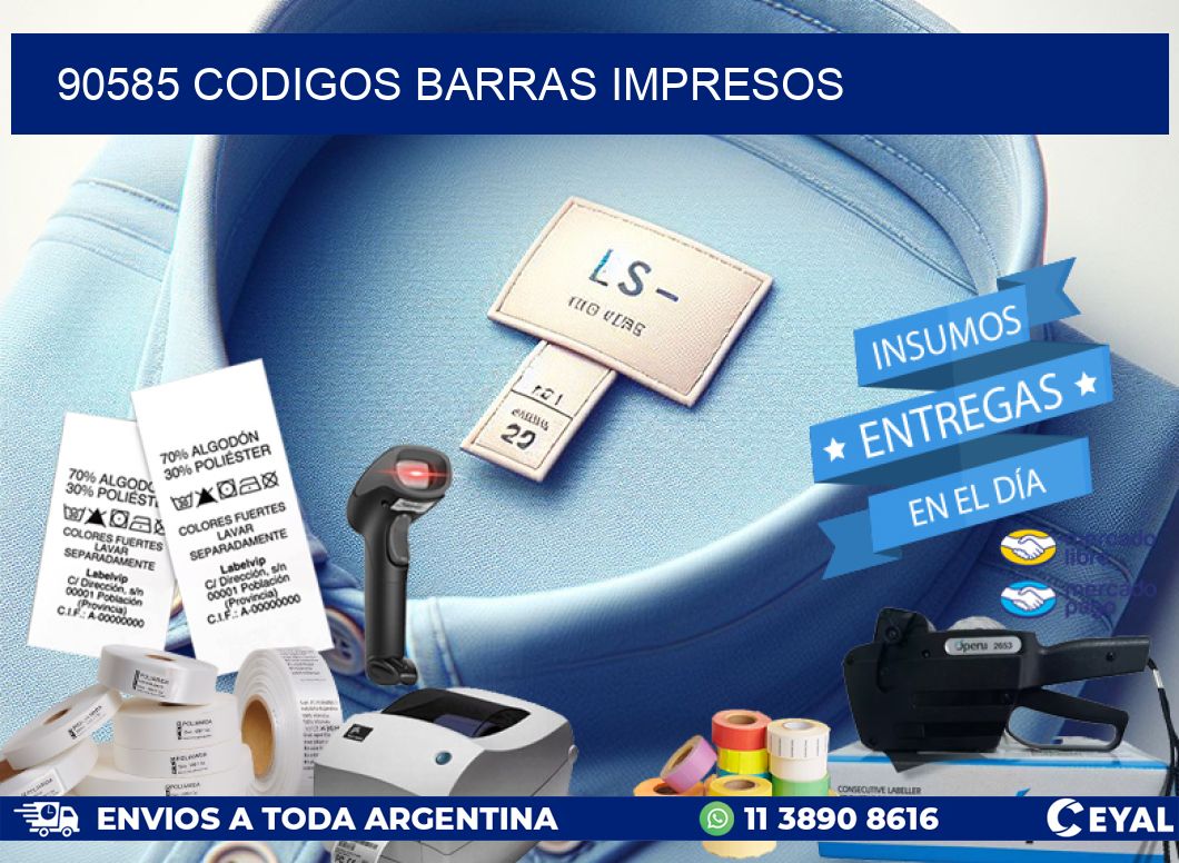 90585 CODIGOS BARRAS IMPRESOS