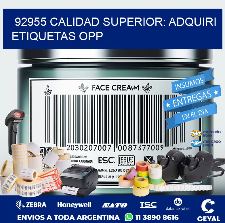 92955 CALIDAD SUPERIOR: ADQUIRI ETIQUETAS OPP