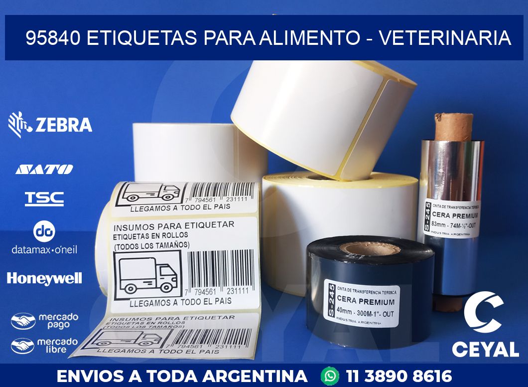 95840 ETIQUETAS PARA ALIMENTO - VETERINARIA