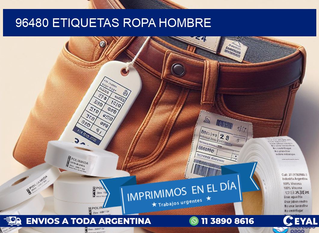 96480 ETIQUETAS ROPA HOMBRE
