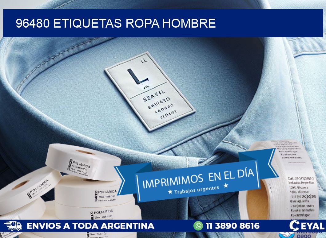 96480 ETIQUETAS ROPA HOMBRE