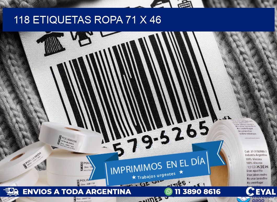 118 ETIQUETAS ROPA 71 x 46
