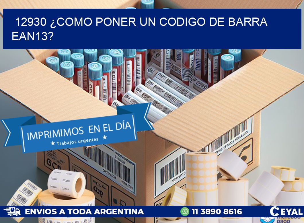 12930 ¿COMO PONER UN CODIGO DE BARRA EAN13?