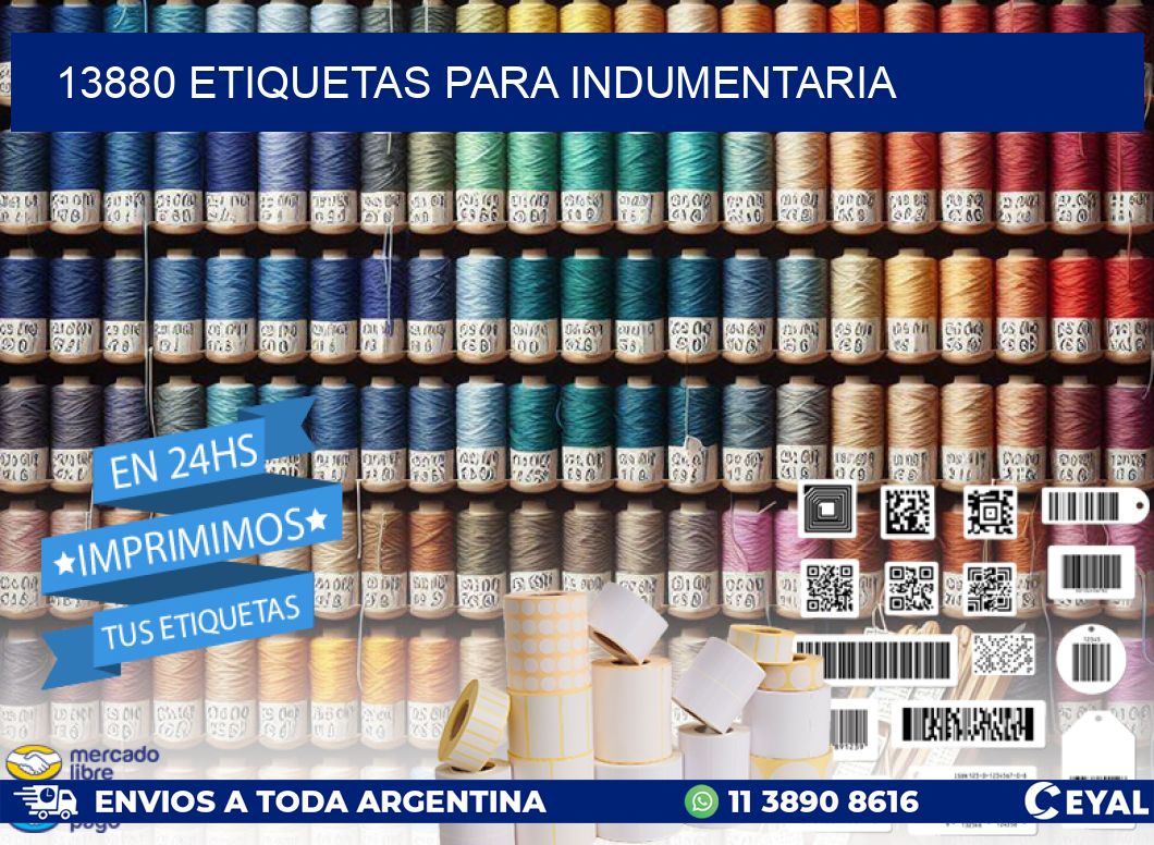 13880 ETIQUETAS PARA INDUMENTARIA
