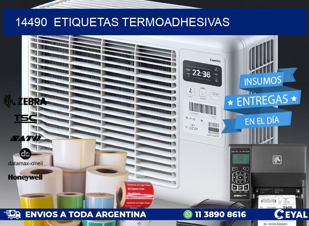 14490  ETIQUETAS TERMOADHESIVAS