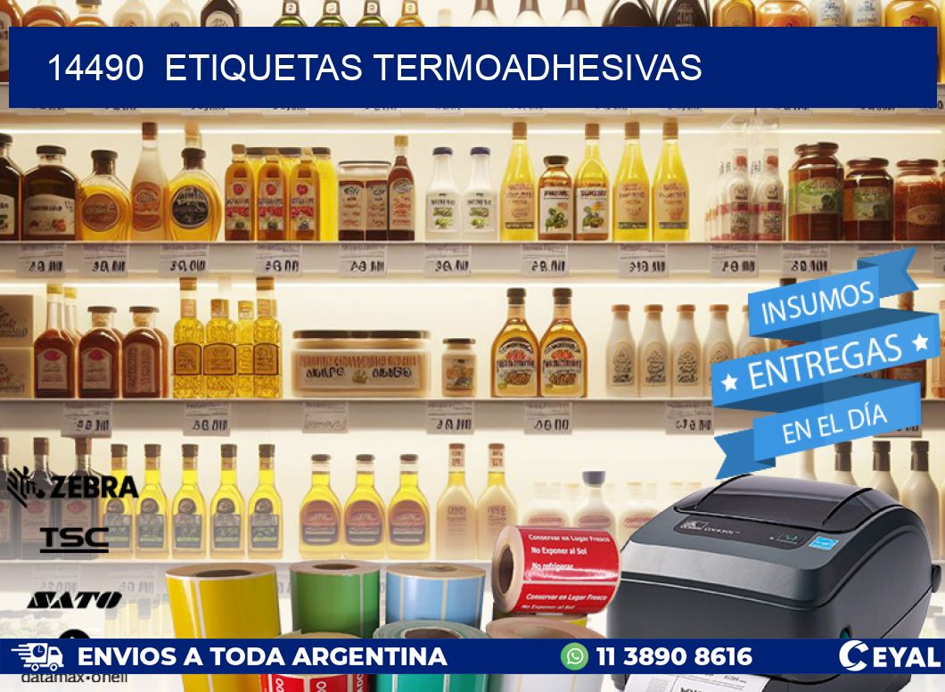 14490  ETIQUETAS TERMOADHESIVAS