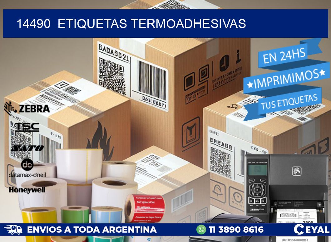 14490  ETIQUETAS TERMOADHESIVAS