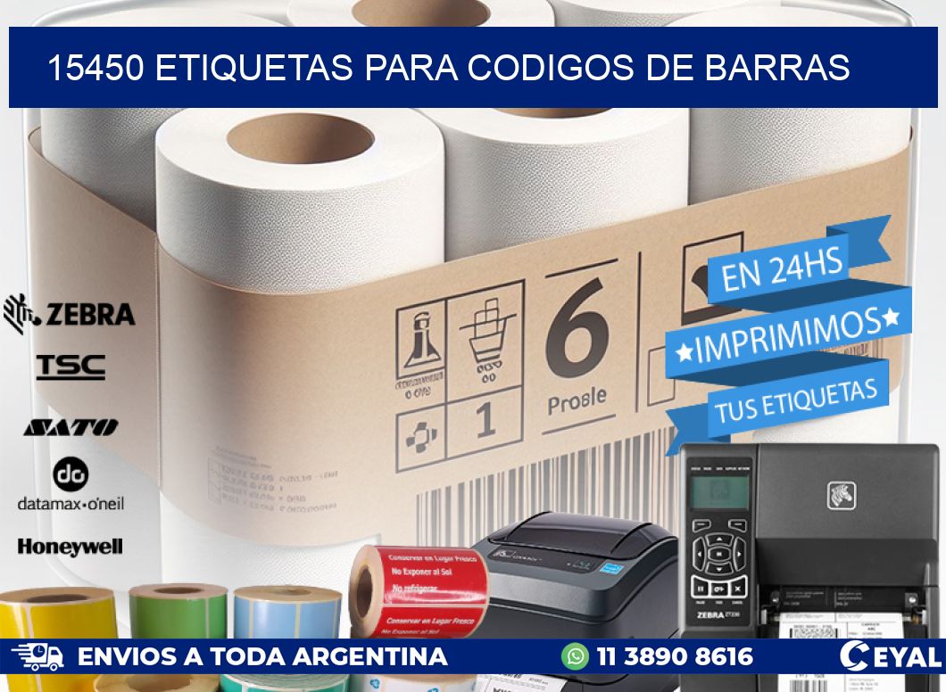 15450 ETIQUETAS PARA CODIGOS DE BARRAS