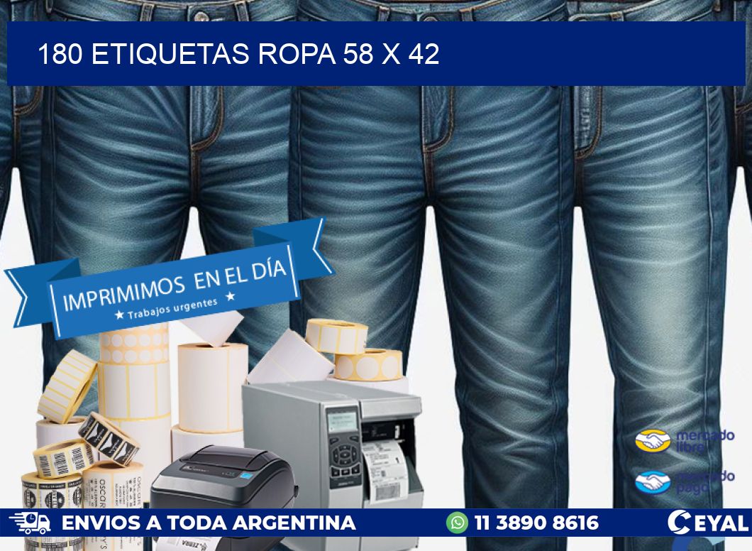 180 ETIQUETAS ROPA 58 x 42