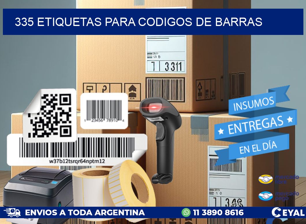 335 ETIQUETAS PARA CODIGOS DE BARRAS