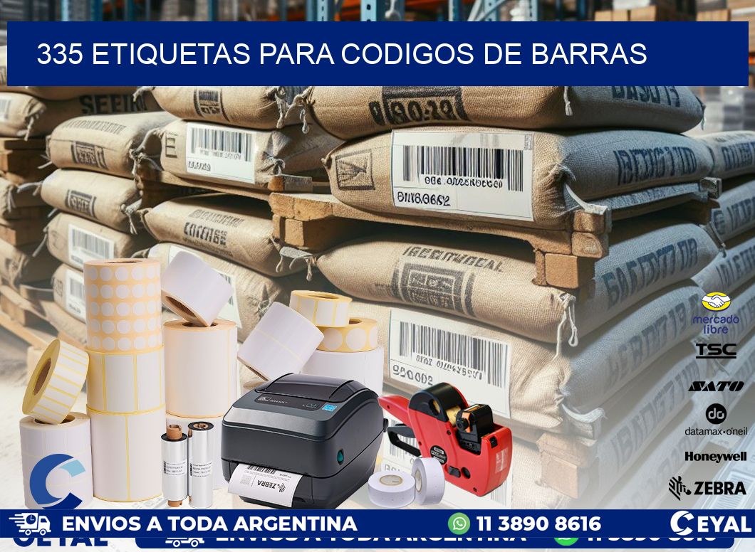 335 ETIQUETAS PARA CODIGOS DE BARRAS