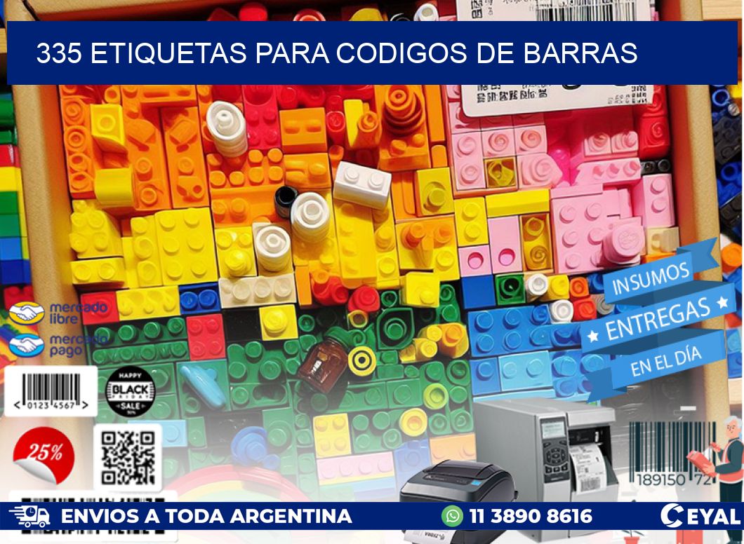 335 ETIQUETAS PARA CODIGOS DE BARRAS