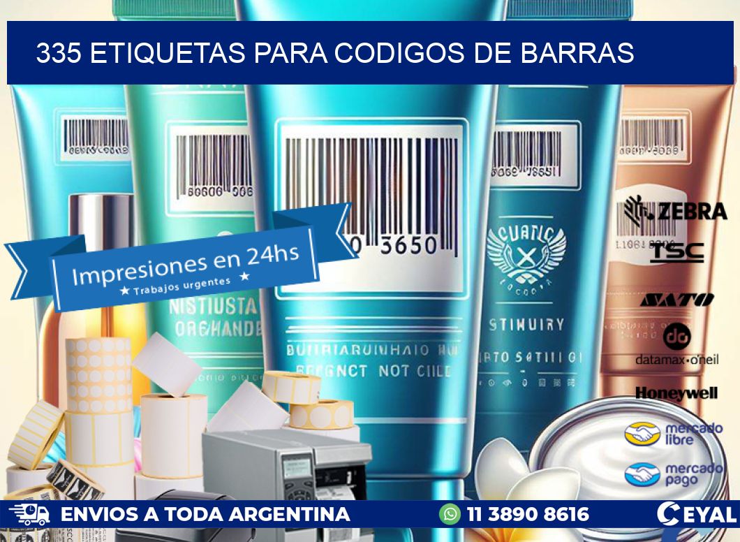335 ETIQUETAS PARA CODIGOS DE BARRAS