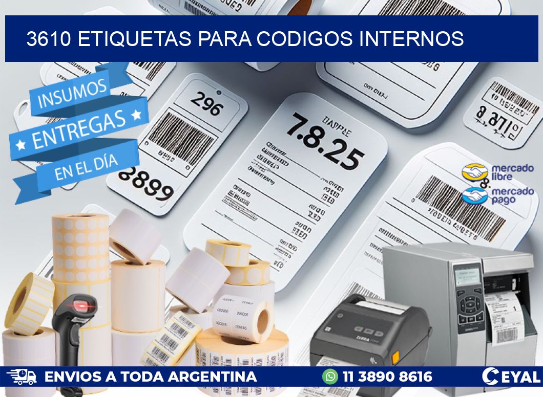 3610 ETIQUETAS PARA CODIGOS INTERNOS