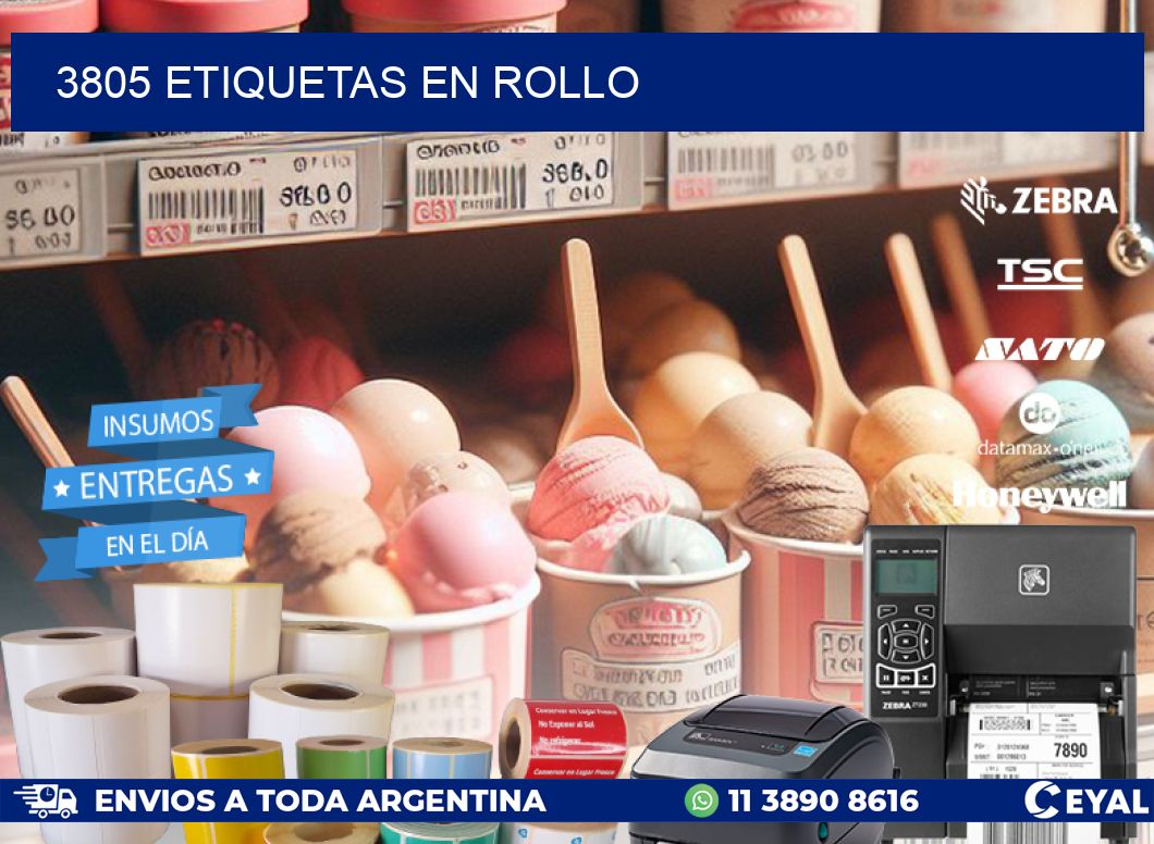3805 ETIQUETAS EN ROLLO
