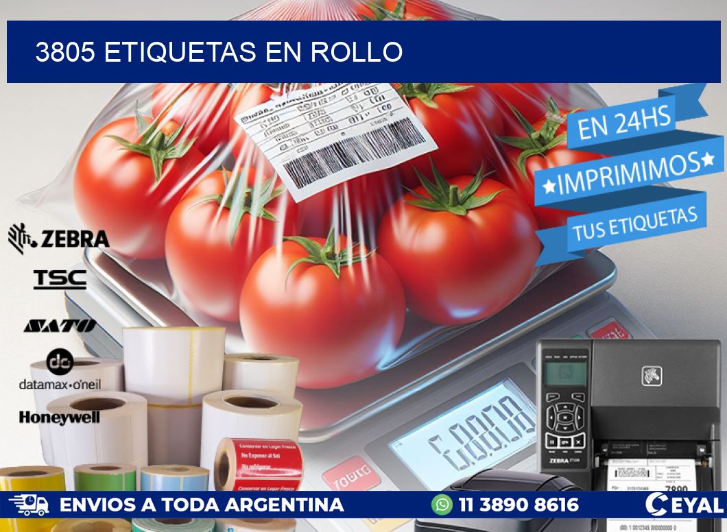 3805 ETIQUETAS EN ROLLO