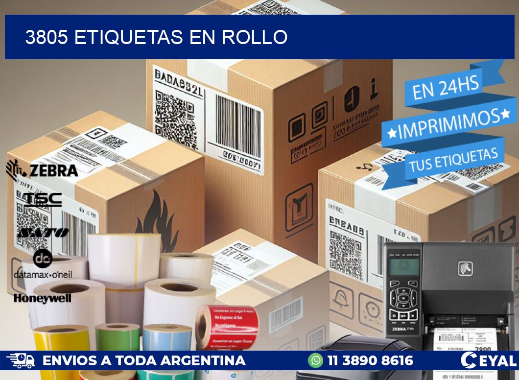 3805 ETIQUETAS EN ROLLO