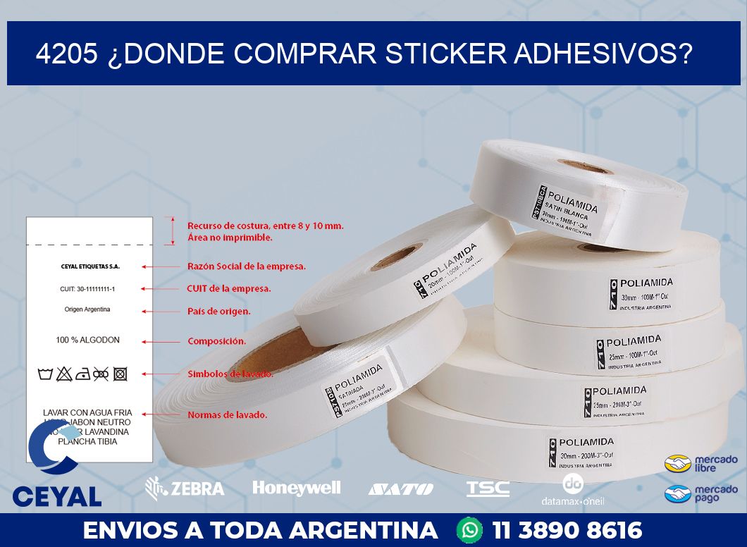 4205 ¿DONDE COMPRAR STICKER ADHESIVOS?