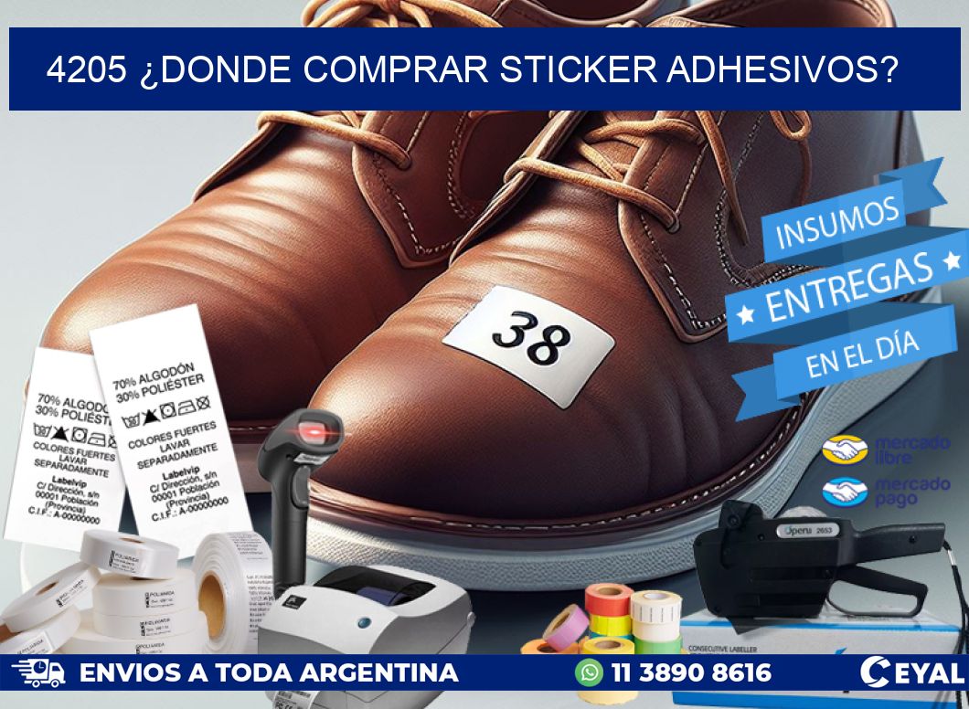 4205 ¿DONDE COMPRAR STICKER ADHESIVOS?