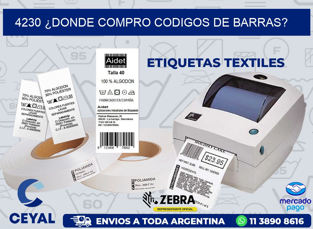 4230 ¿DONDE COMPRO CODIGOS DE BARRAS?