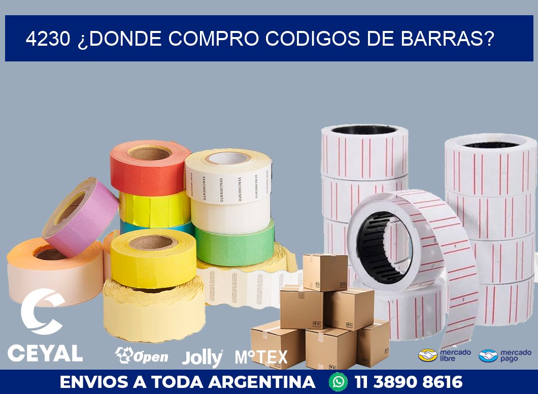 4230 ¿DONDE COMPRO CODIGOS DE BARRAS?