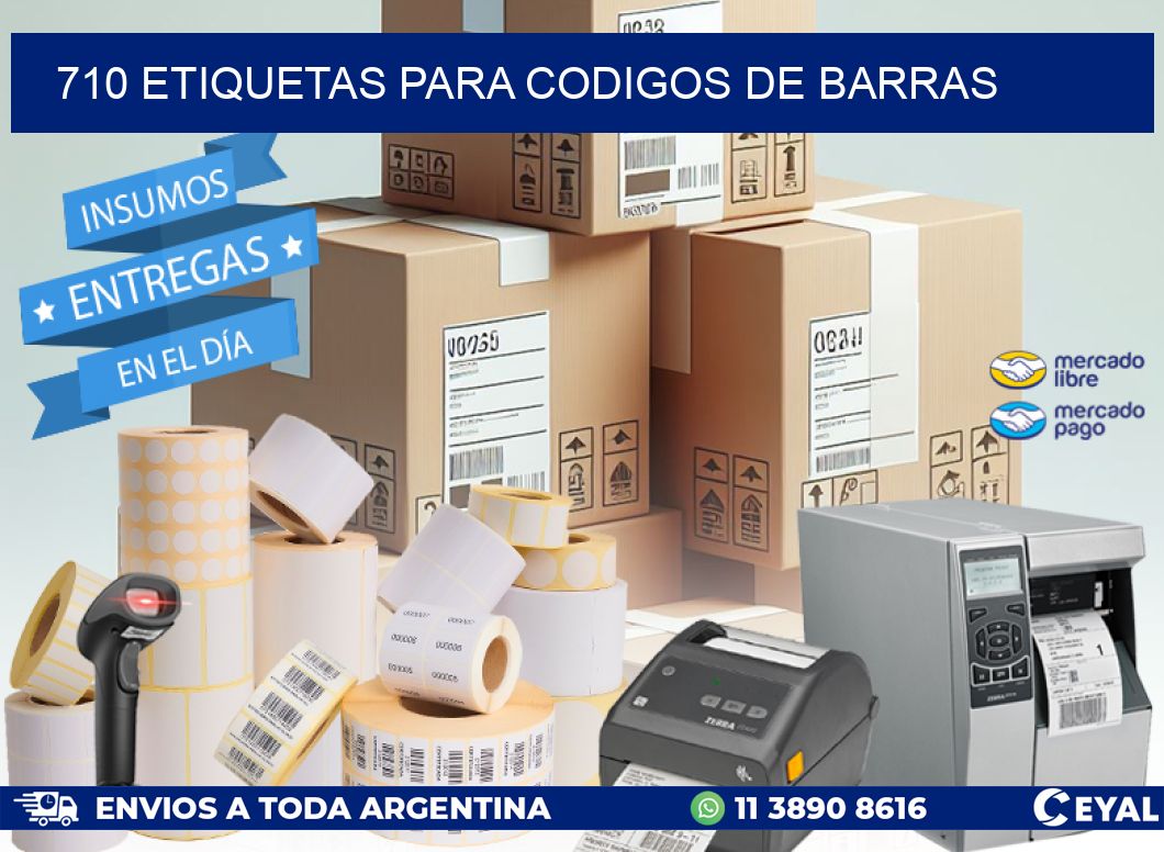 710 ETIQUETAS PARA CODIGOS DE BARRAS