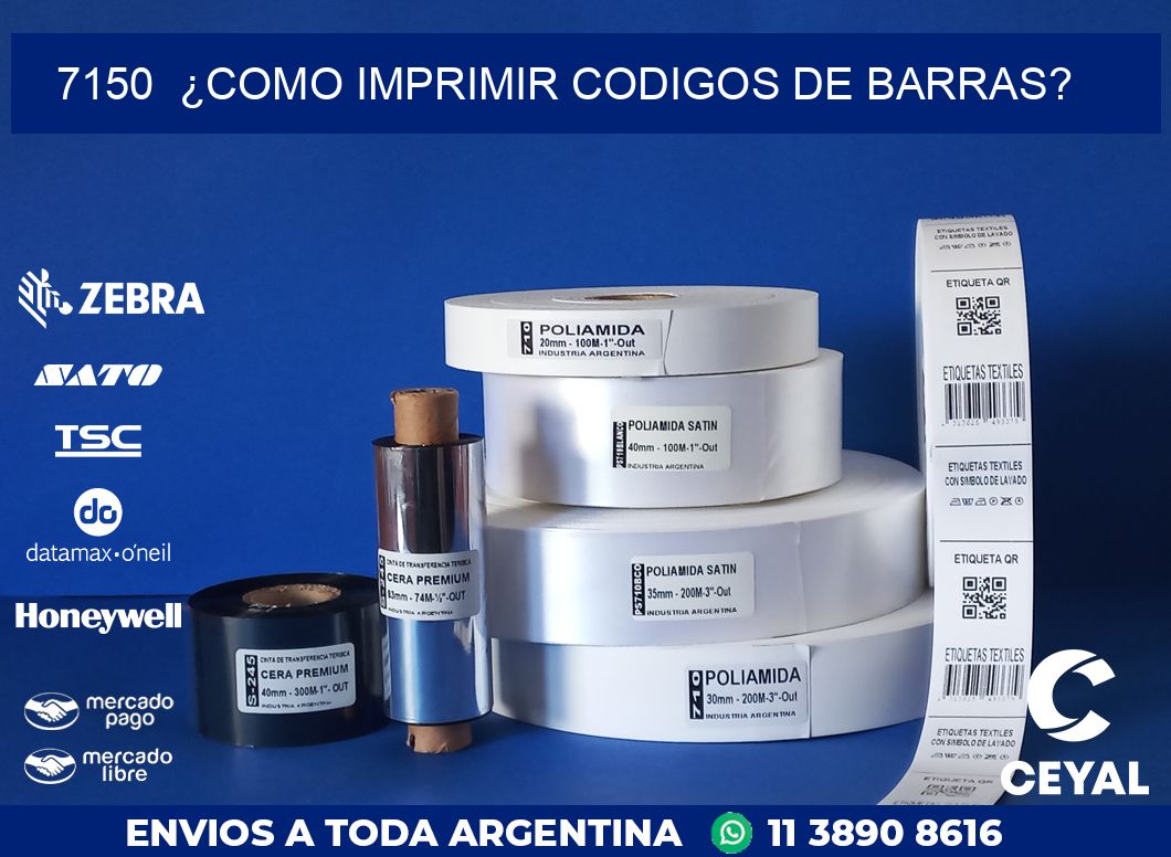 7150  ¿COMO IMPRIMIR CODIGOS DE BARRAS?