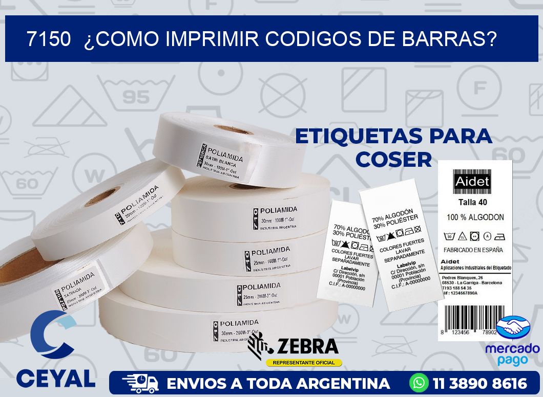 7150  ¿COMO IMPRIMIR CODIGOS DE BARRAS?