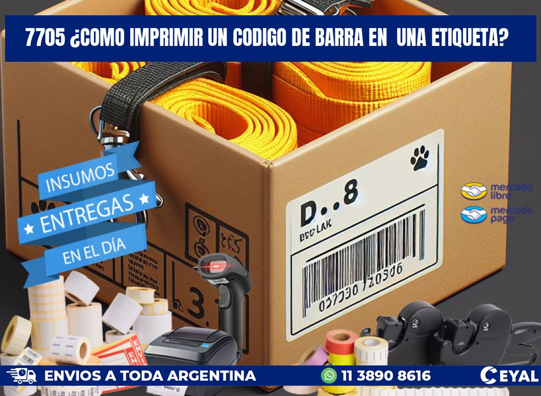 7705 ¿COMO IMPRIMIR UN CODIGO DE BARRA EN  UNA ETIQUETA?