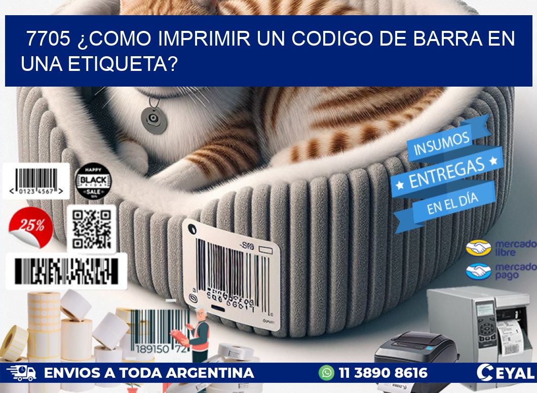 7705 ¿COMO IMPRIMIR UN CODIGO DE BARRA EN  UNA ETIQUETA?