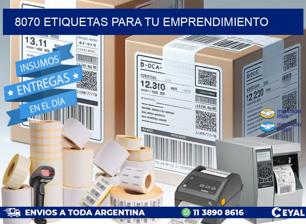 8070 ETIQUETAS PARA TU EMPRENDIMIENTO