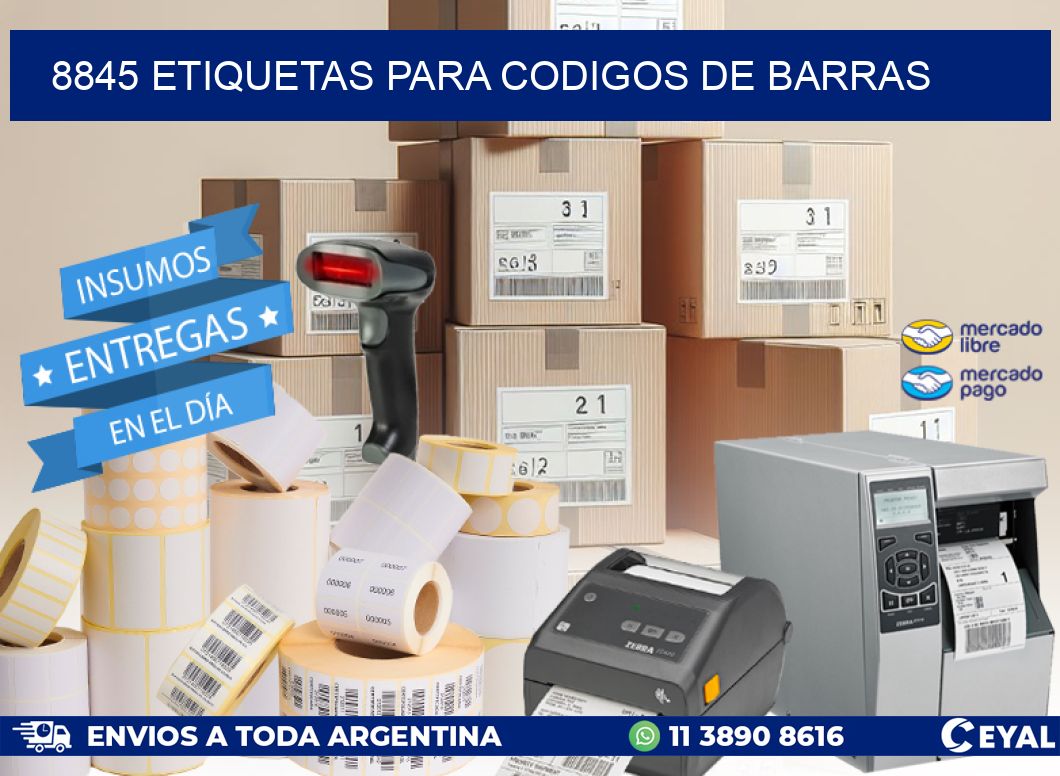 8845 ETIQUETAS PARA CODIGOS DE BARRAS