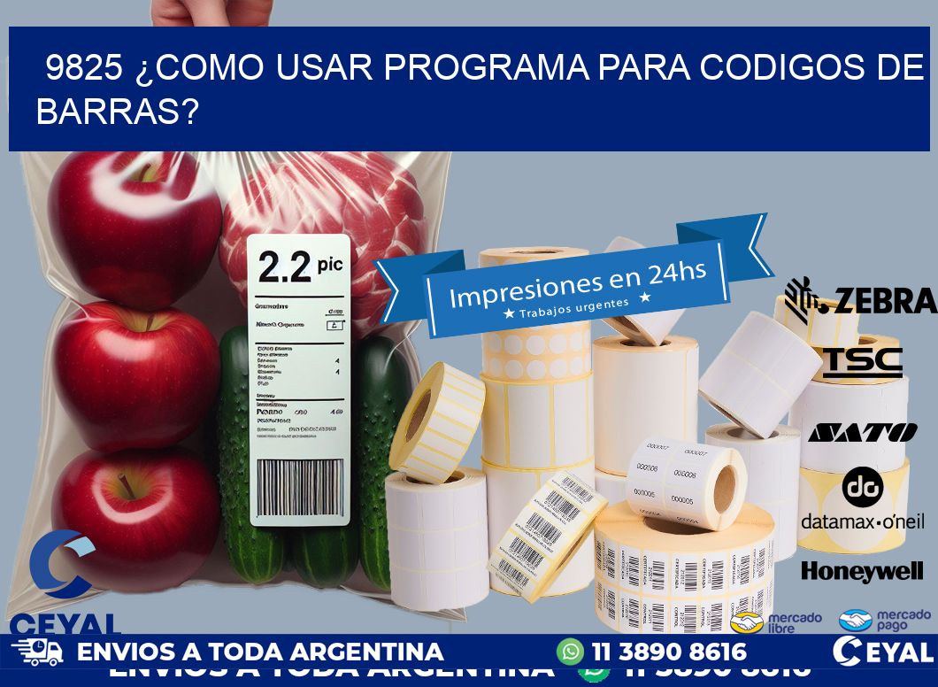 9825 ¿COMO USAR PROGRAMA PARA CODIGOS DE BARRAS?