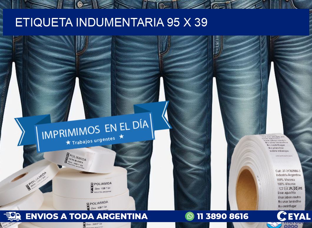 ETIQUETA INDUMENTARIA 95 x 39