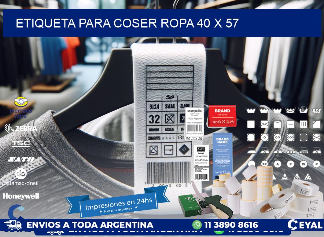 ETIQUETA PARA COSER ROPA 40 x 57