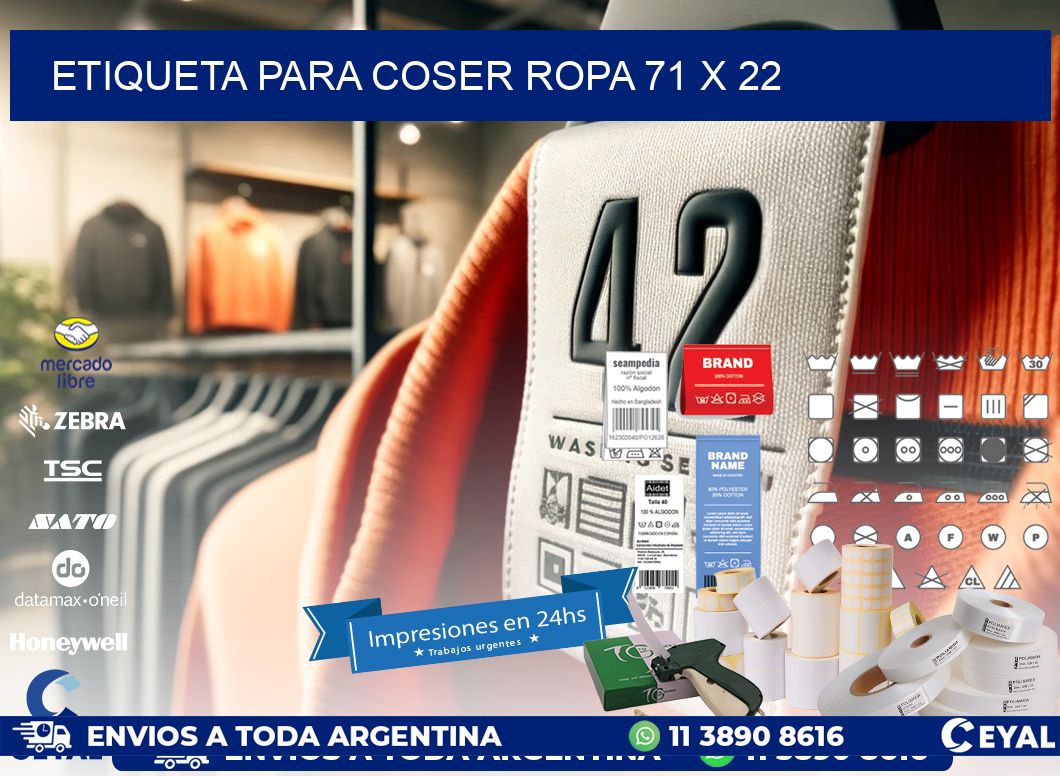 ETIQUETA PARA COSER ROPA 71 x 22