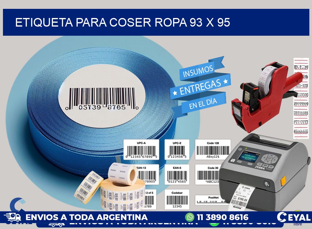 ETIQUETA PARA COSER ROPA 93 x 95