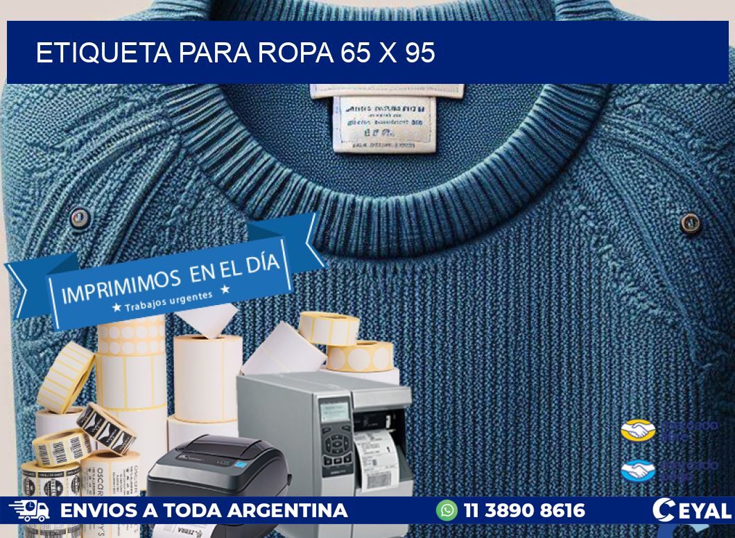 ETIQUETA PARA ROPA 65 x 95