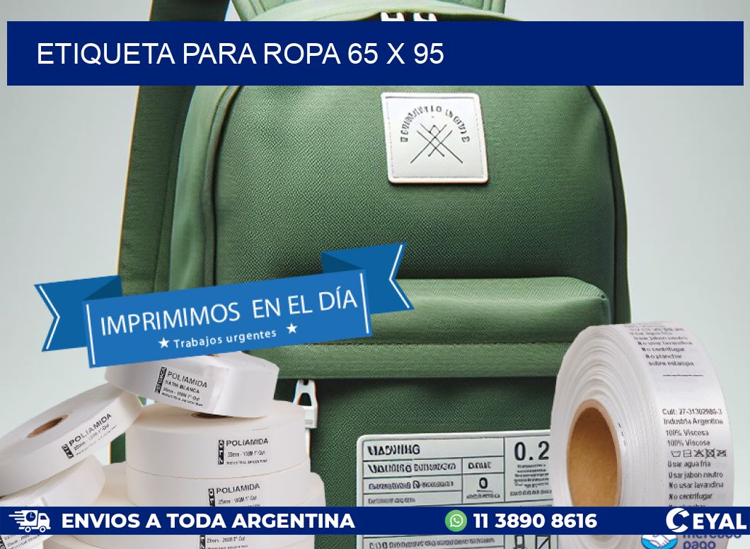 ETIQUETA PARA ROPA 65 x 95