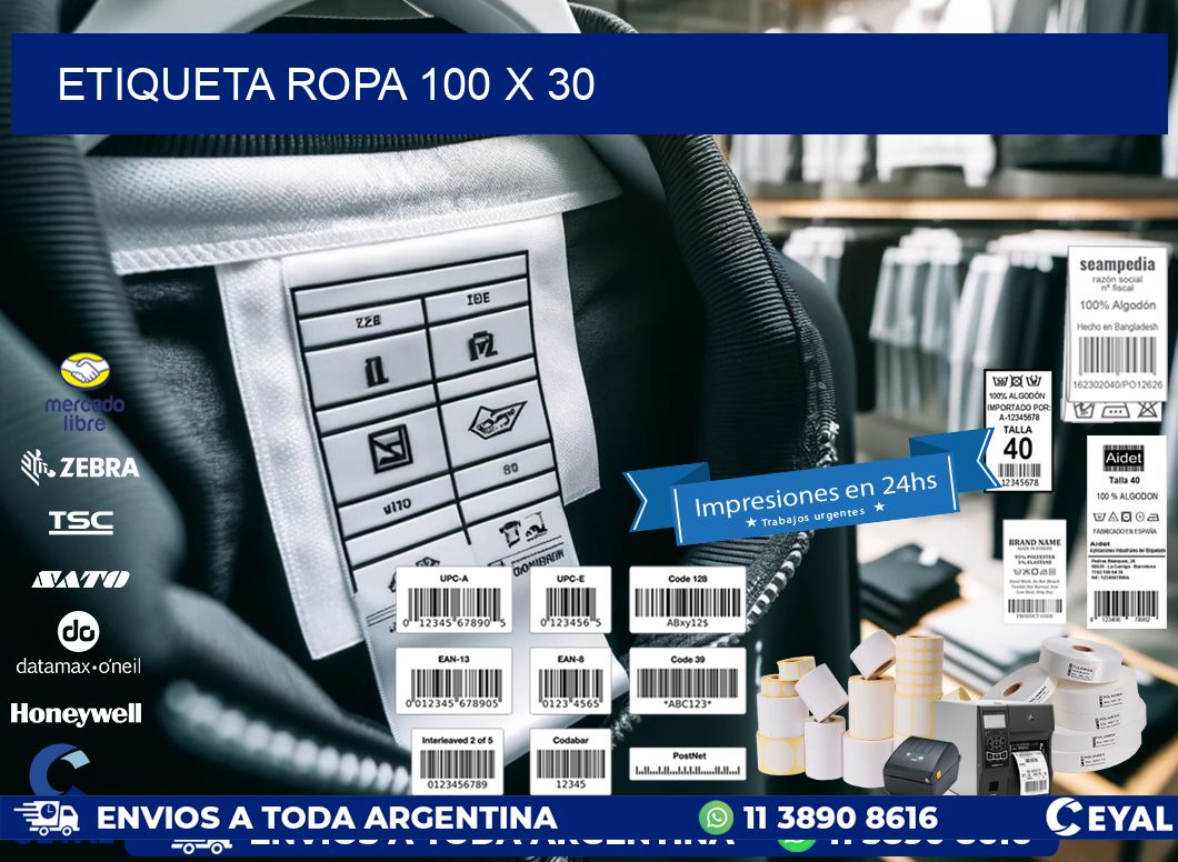 ETIQUETA ROPA 100 x 30