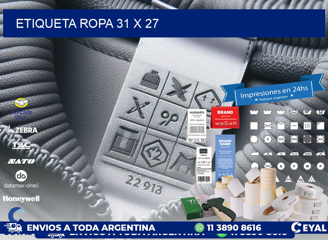 ETIQUETA ROPA 31 x 27