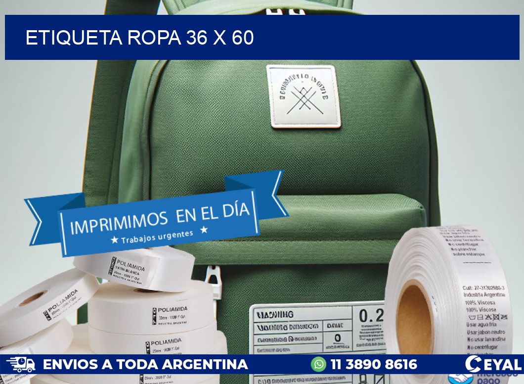 ETIQUETA ROPA 36 x 60