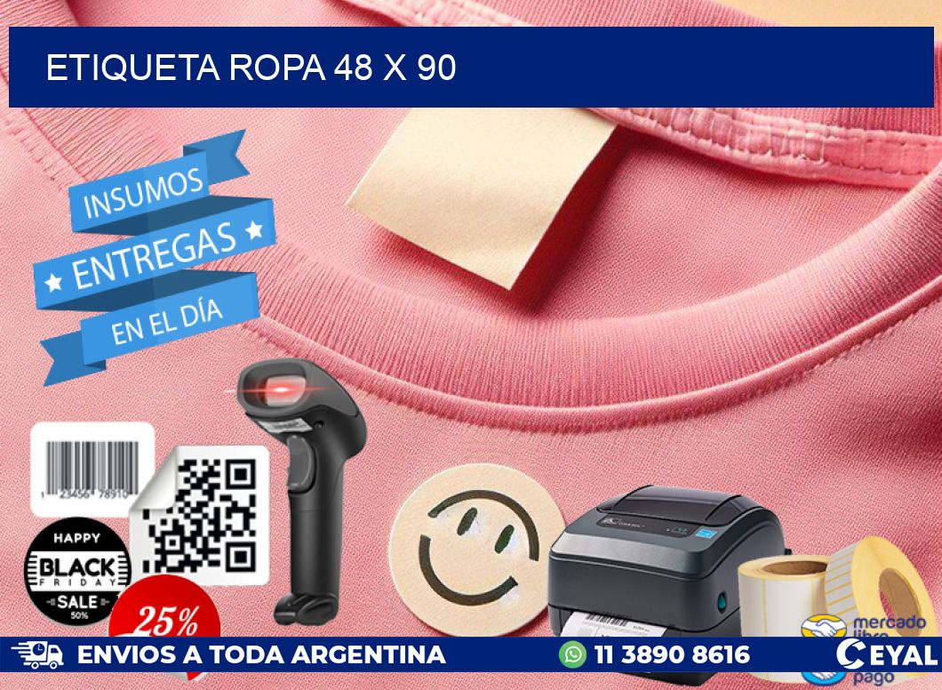 ETIQUETA ROPA 48 x 90