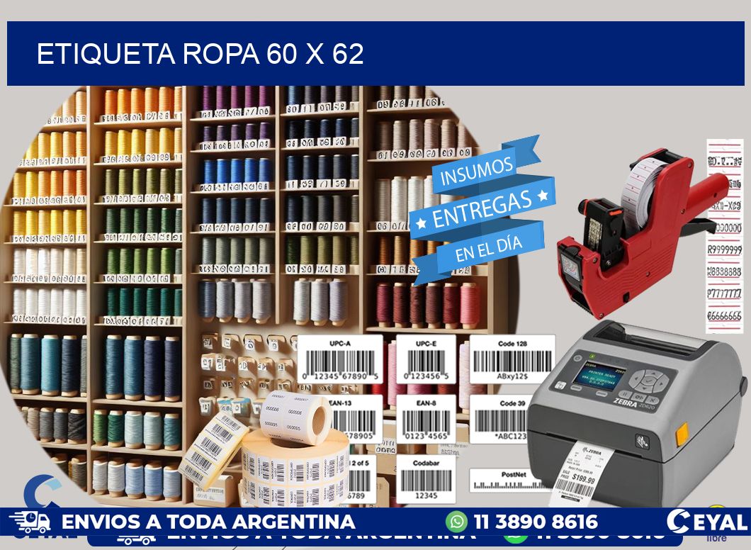 ETIQUETA ROPA 60 x 62
